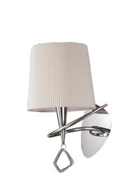 Mara Polished Chrome-Ivory White Wall Lights Mantra Armed Wall Lights Mara Polished Chrome-Ivory White Wall Lights Mantra Armed Wall Lights